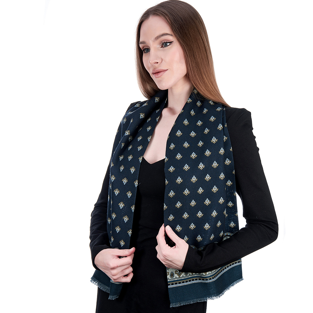 Кашне ПавлоПосадское «Джаз» 140х27 см - интернет магазин Русь Велика я фото 1