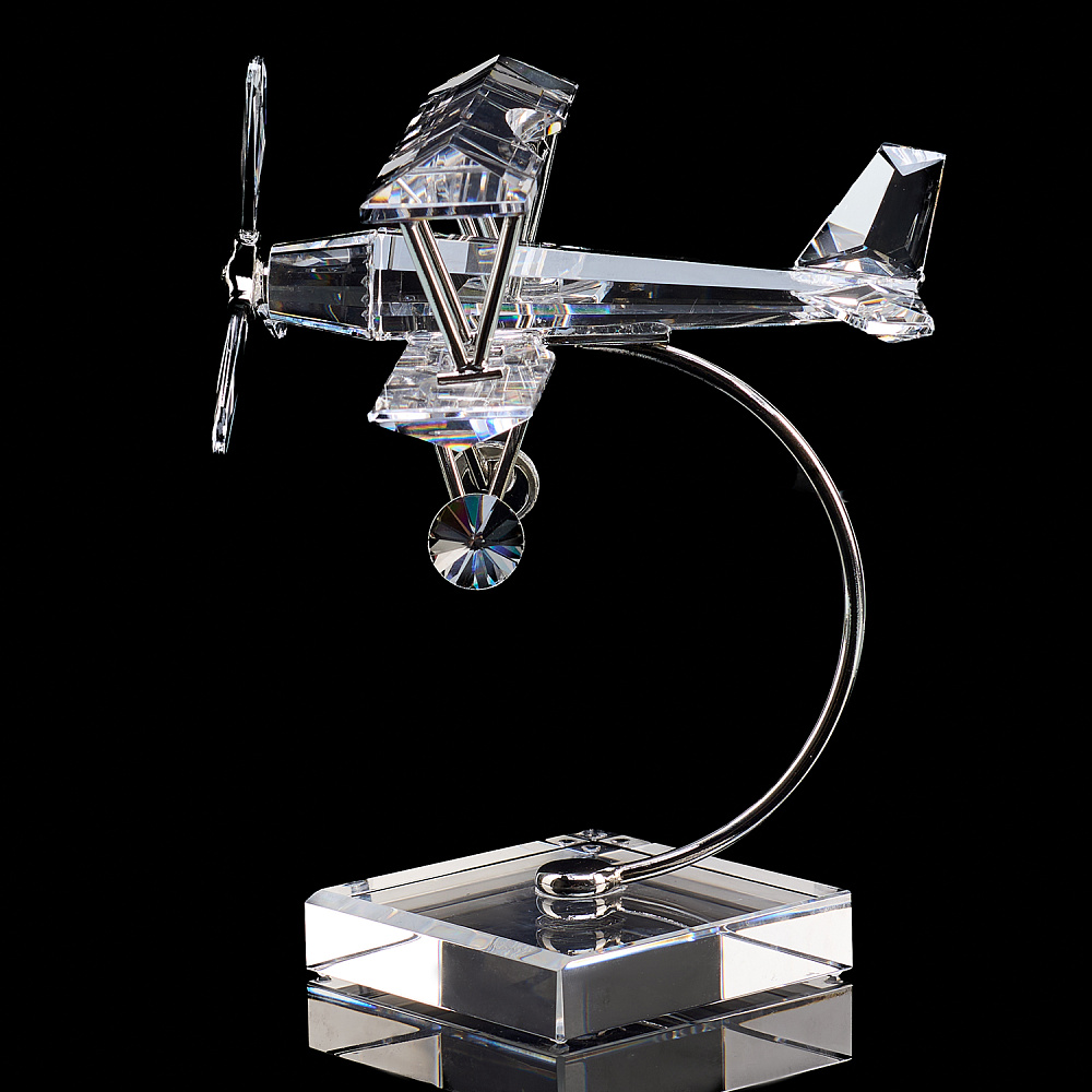 Статуэтка из хрусталя «Самолет планер» - интернет магазин Русь Велика я 
