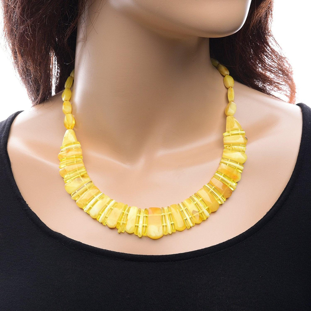 Янтарь натуральный Колье «Матовое» 26,4 гр. - интернет магазин Русь Велика я 