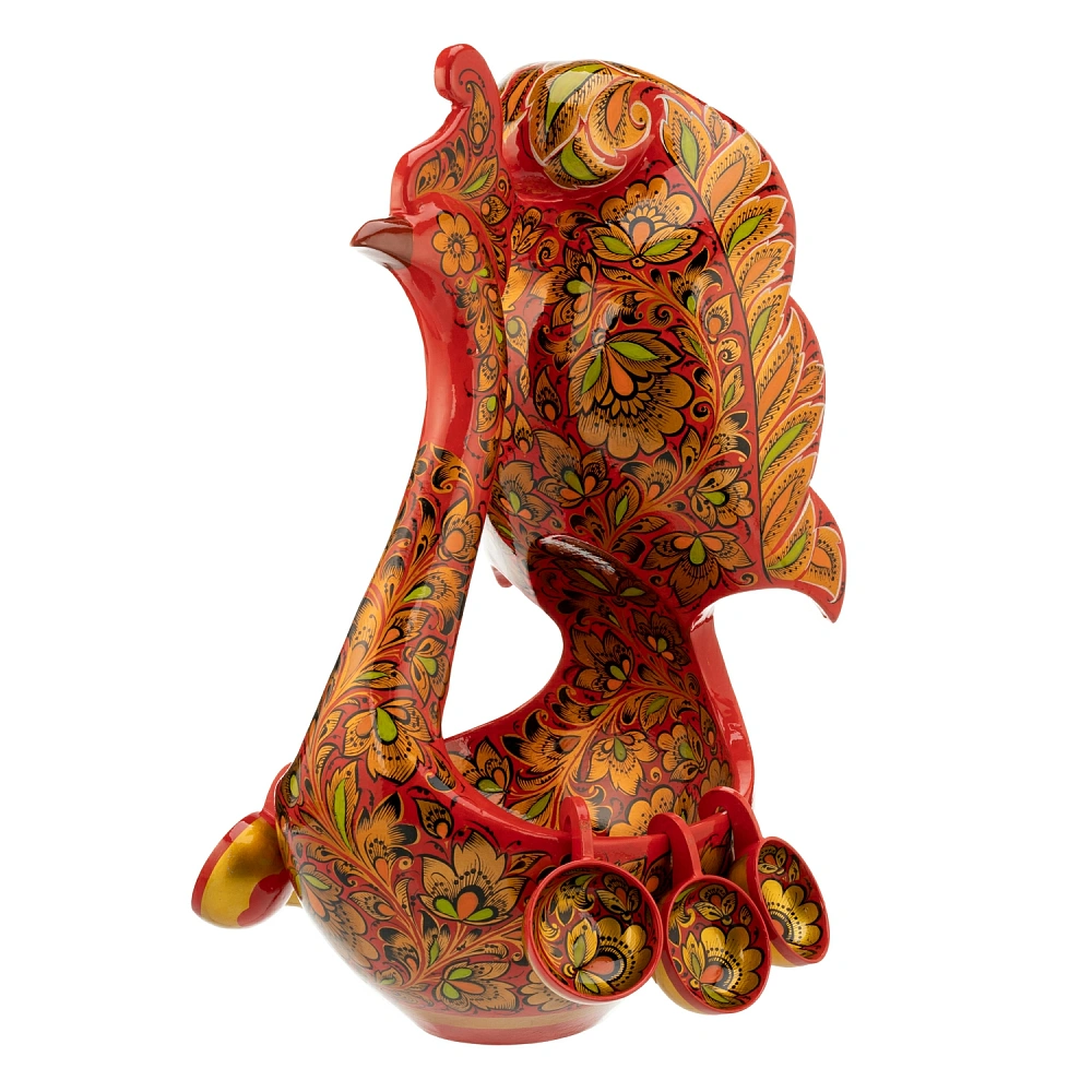 Братина «Павлин». Хохлома - интернет магазин Русь Велика я фото 1