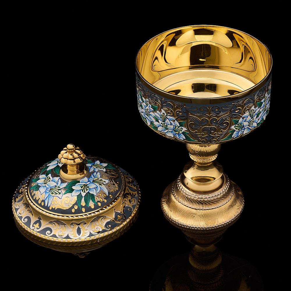 Чайный набор с френч-прессом и подстаканниками «Малахит». Златоуст - интернет магазин Русь Велика я фото 6