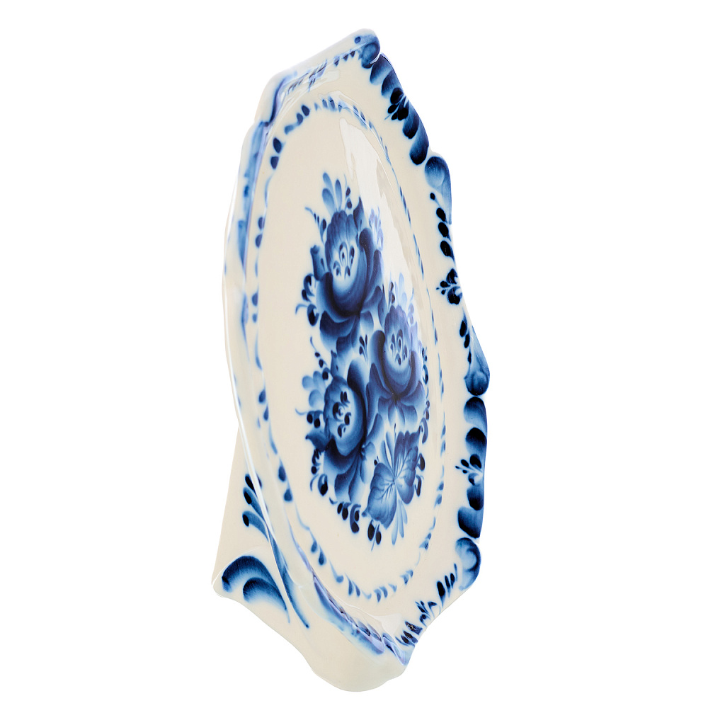 Плакетка настольная «Цветы». Гжель - интернет магазин Русь Велика я фото 1