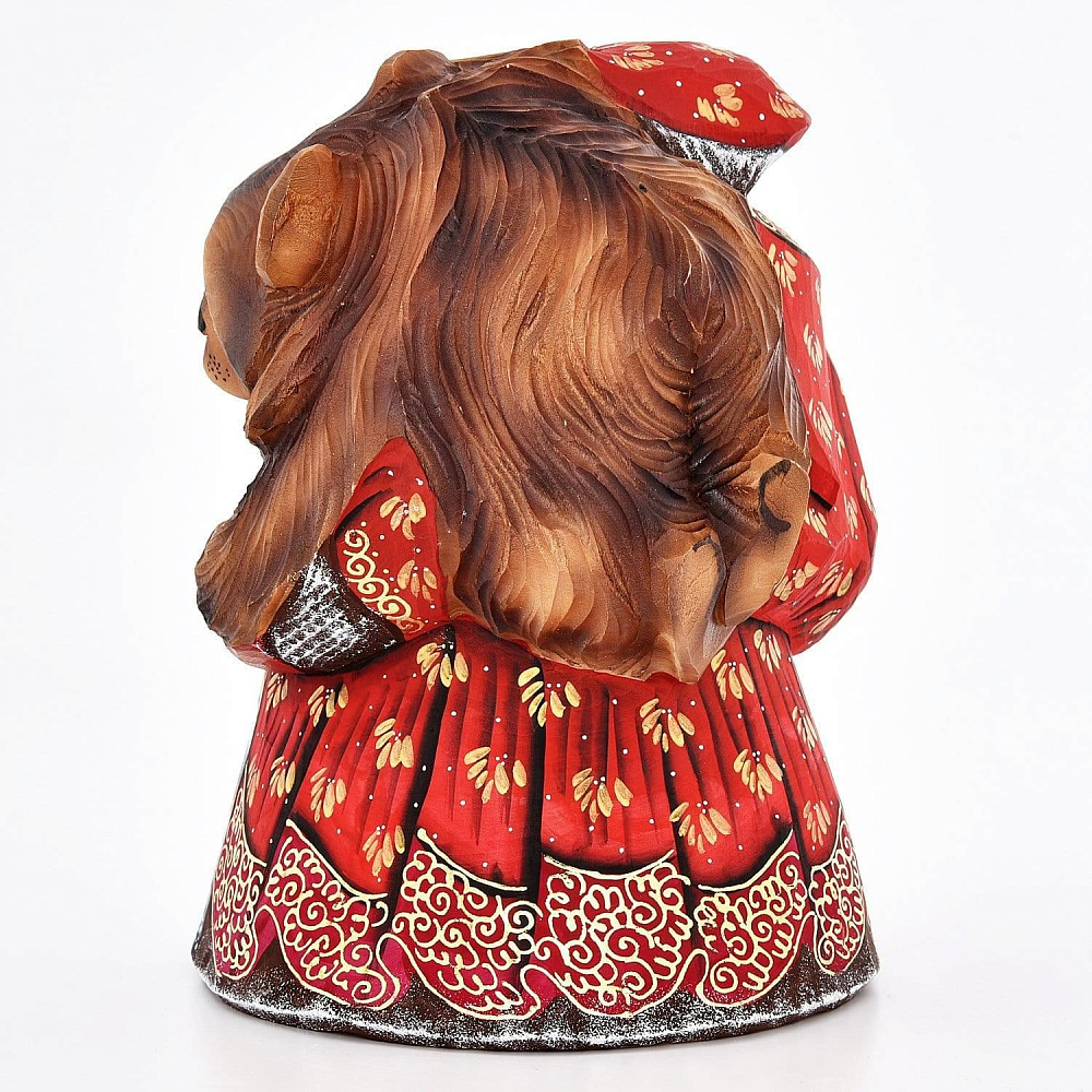 Скульптура из дерева «Дед Мороз с медведем» - интернет магазин Русь Велика я фото 2