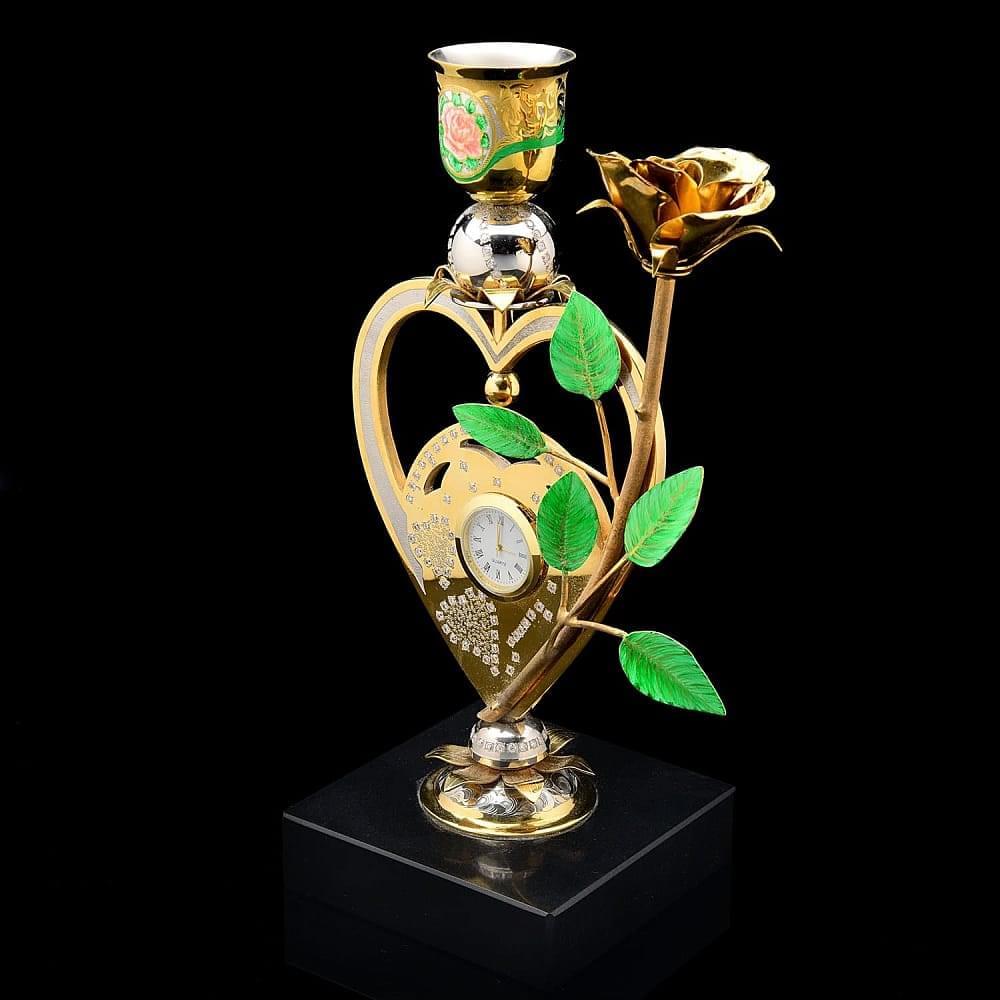 Часы-подсвечник «Роза». Златоуст - интернет магазин Русь Велика я фото 1