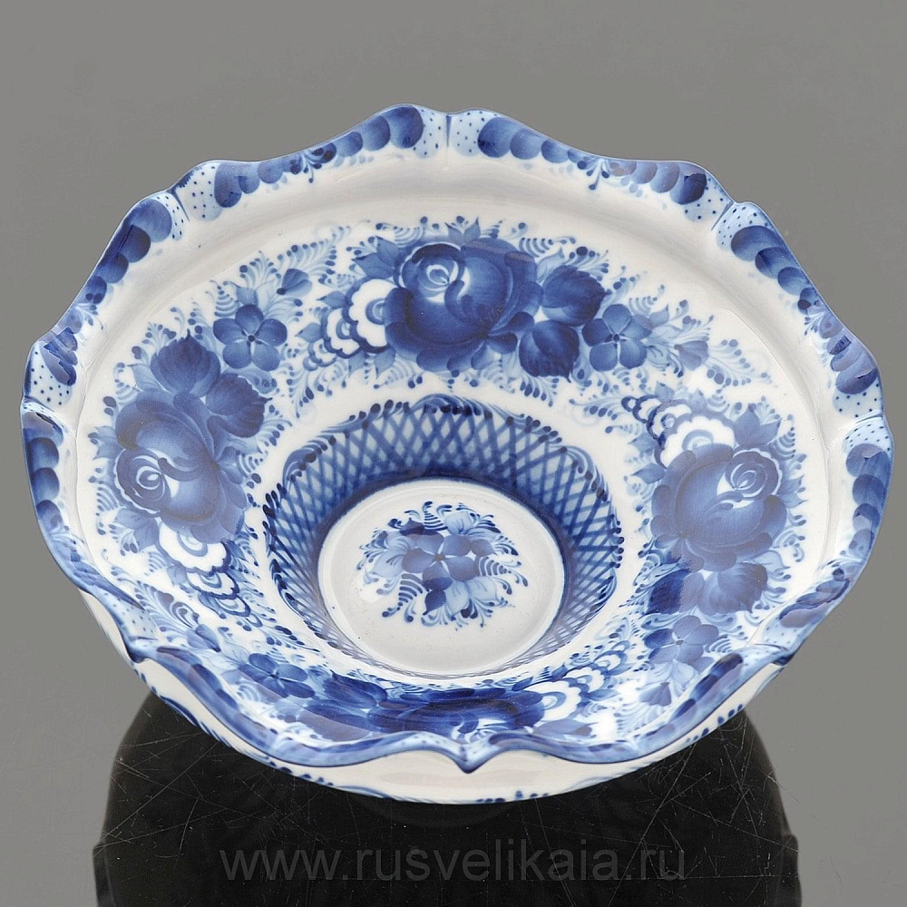 Конфетница «Утро» (в ассортименте) Посуда Гжель - интернет магазин Русь Велика я фото 2