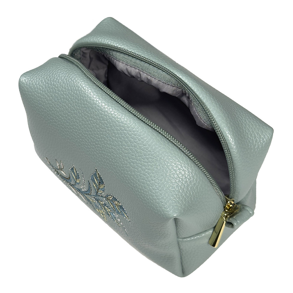 Косметичка «Летний сад». Фисташковая с вышивкой - интернет магазин Русь Велика я фото 3