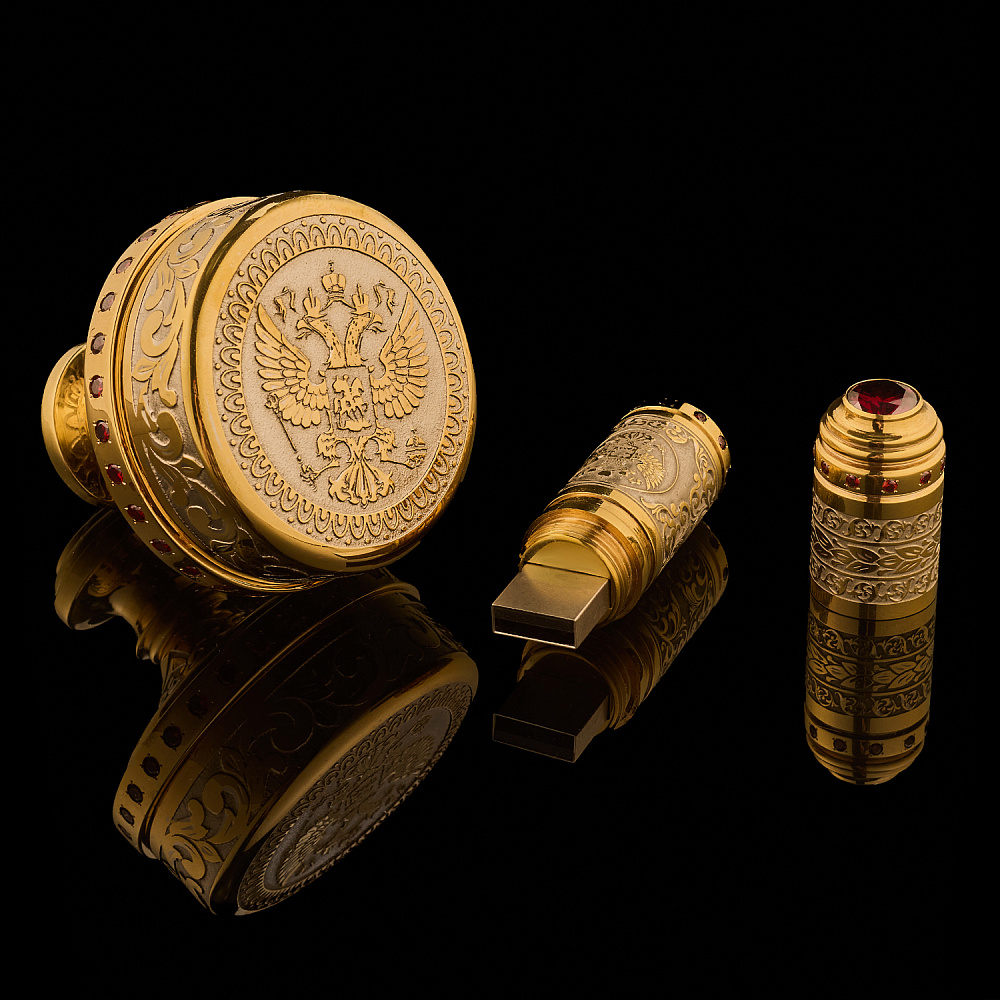 Подарочный набор руководителя с печатью и флешкой «Герб РФ». Златоуст - интернет магазин Русь Велика я фото 1