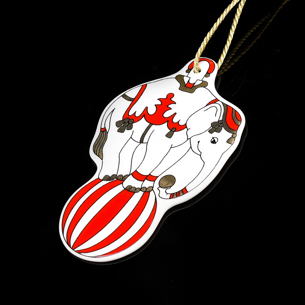 Елочная игрушка «Слон на шаре. Гранд цирк». ИФЗ - интернет магазин Русь Велика я фото 1