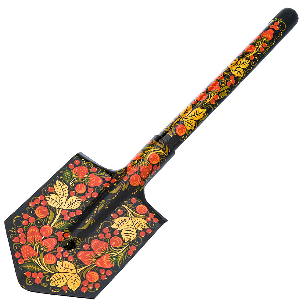 Сувенирная саперная лопата. Хохлома - интернет магазин Русь Велика я 