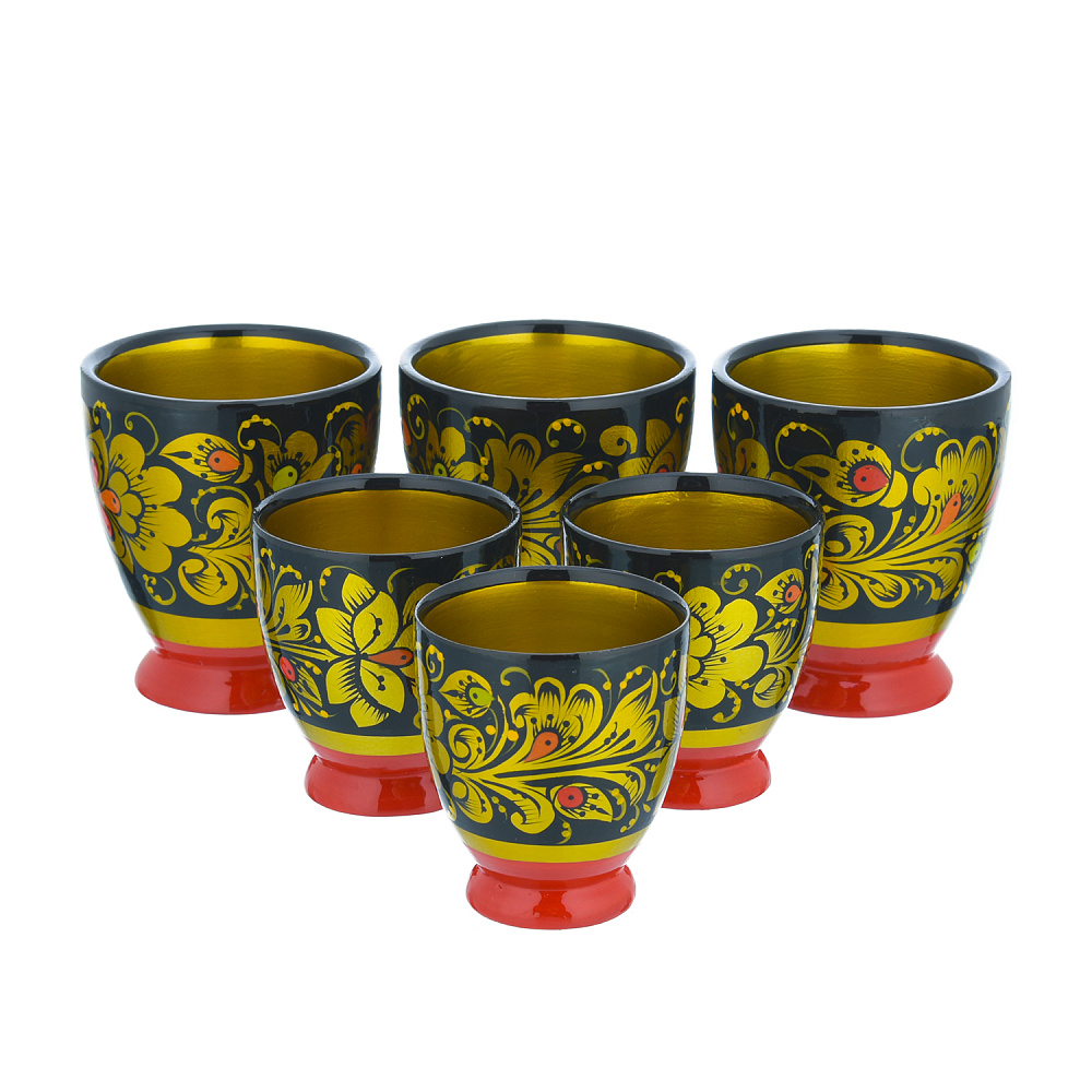 Питейный набор для вина на 6 персон «Предание старины». Хохлома - интернет магазин Русь Велика я фото 4