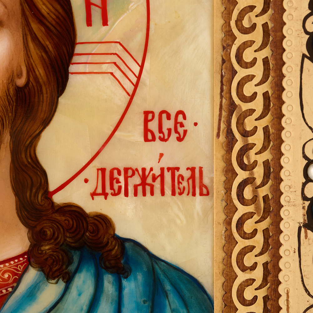 Икона из бересты «Господь Вседержитель» 29х30 см - интернет магазин Русь Велика я фото 2
