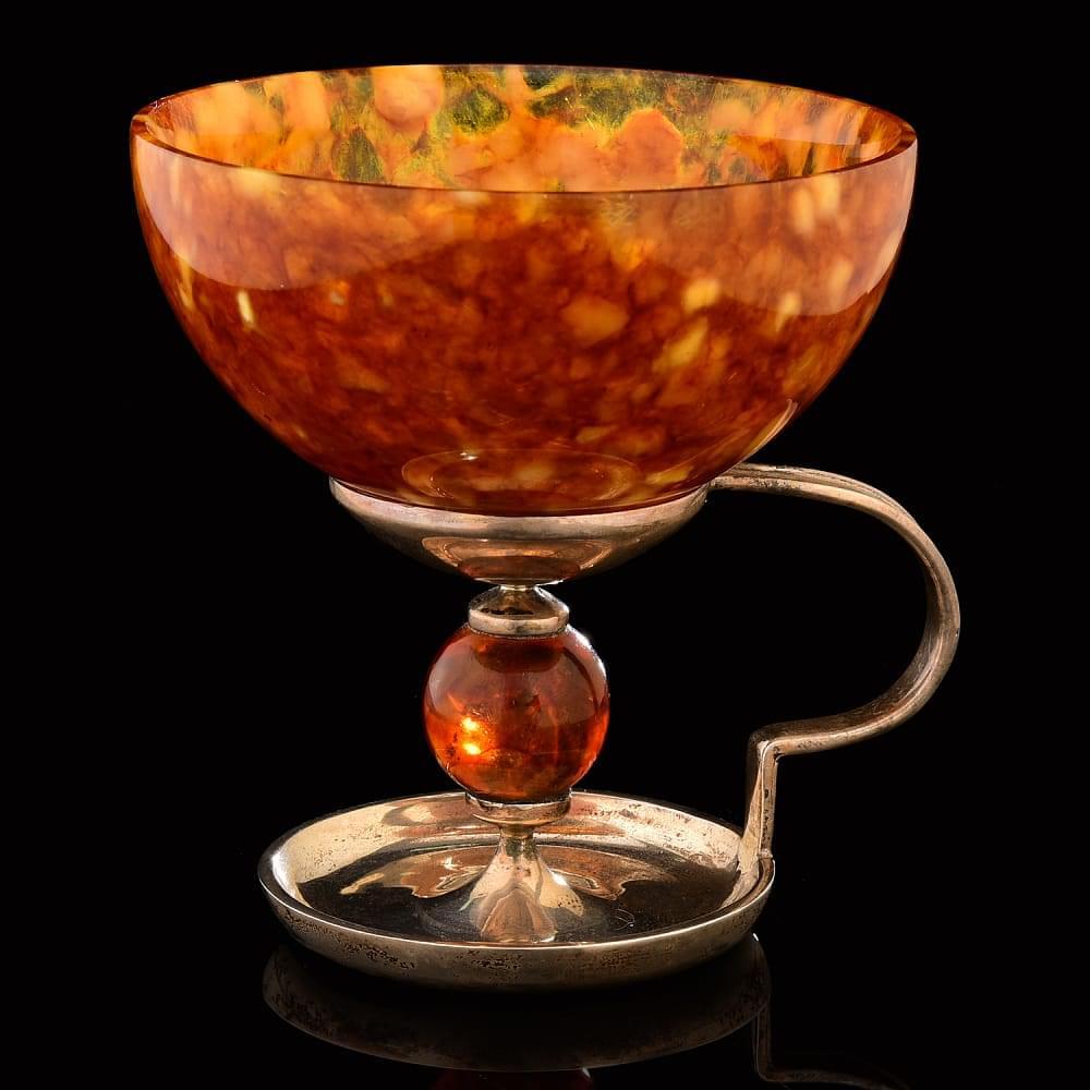 Деликатесный набор из янтаря «Шар». Серебро 875 * - интернет магазин Русь Велика я фото 12