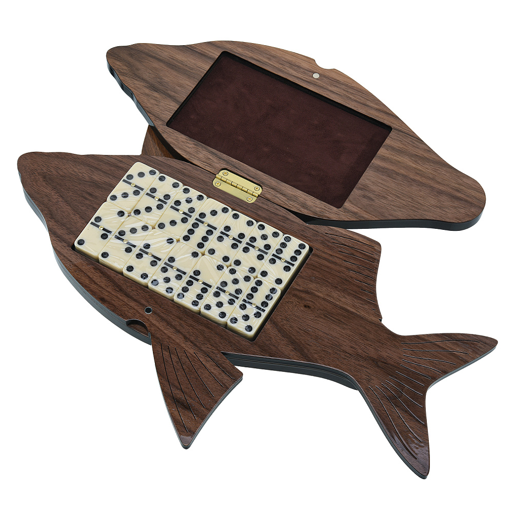 Домино из карельской березы «Лещ» - интернет магазин Русь Велика я фото 1