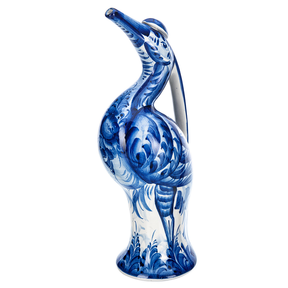 Кувшин «Цапля». Гжель - интернет магазин Русь Велика я фото 1