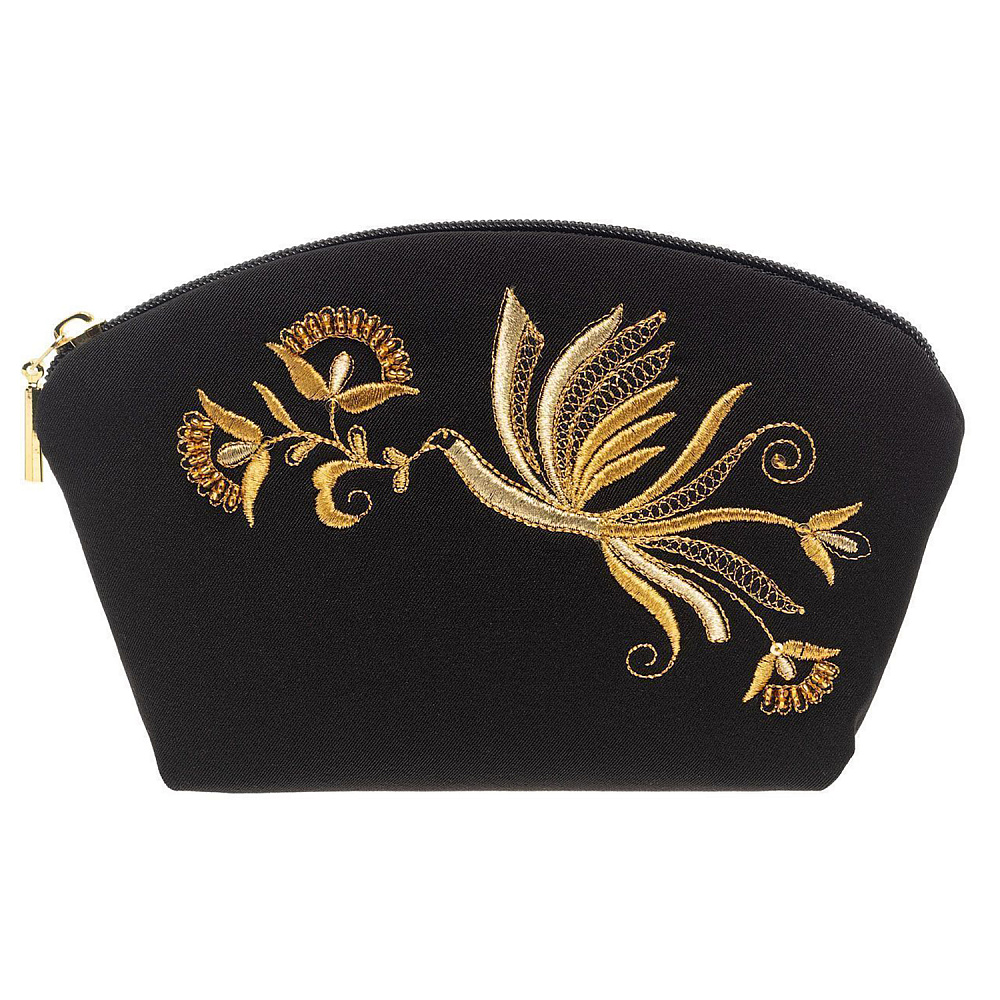 Косметичка «Птица». Черная с вышивкой - интернет магазин Русь Велика я фото 1