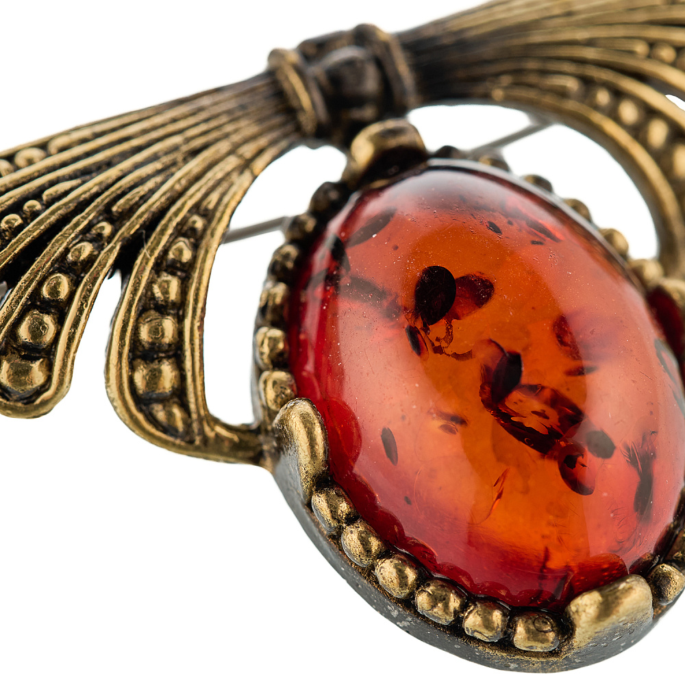 Брошь с янтарем «Крылья» - интернет магазин Русь Велика я фото 2