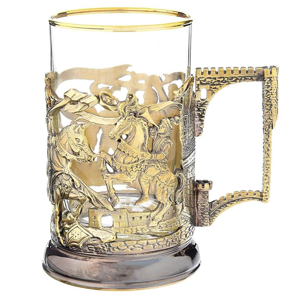 Подстаканник литой «Рыцари» - интернет магазин Русь Велика я фото 1