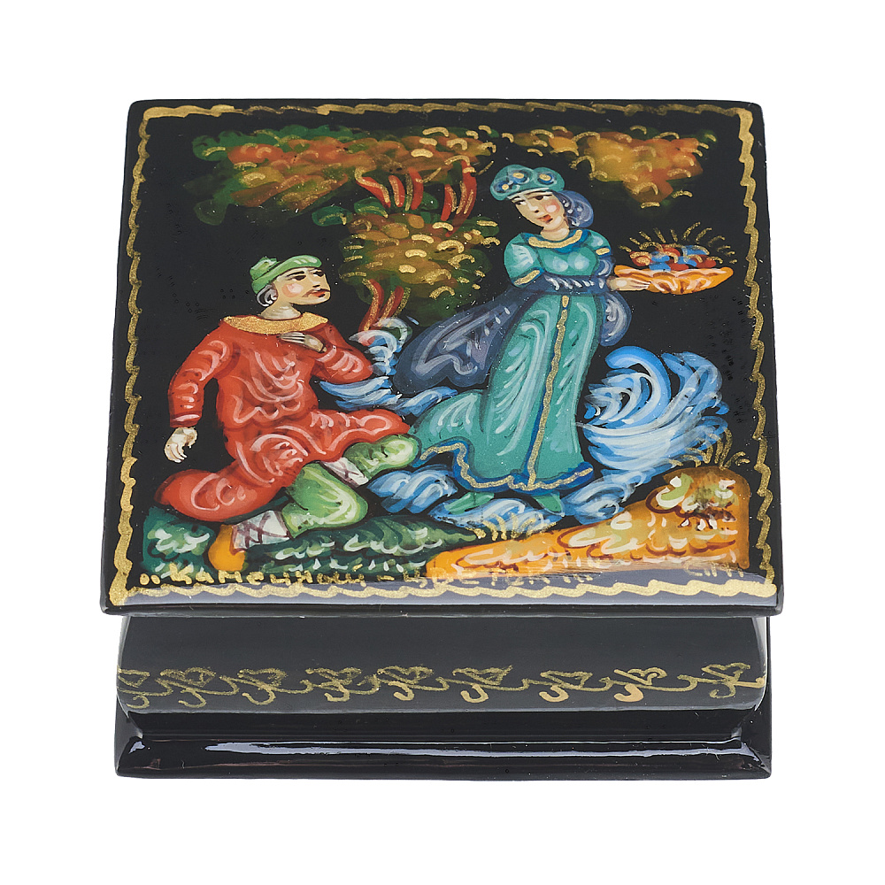 Шкатулка с художественной росписью «Каменный цветок» - интернет магазин Русь Велика я 