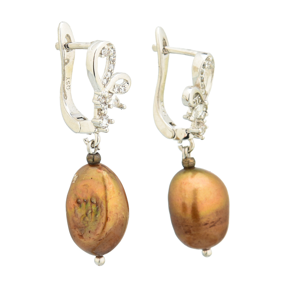 Серьги «Корица». Жемчуг - интернет магазин Русь Велика я фото 1