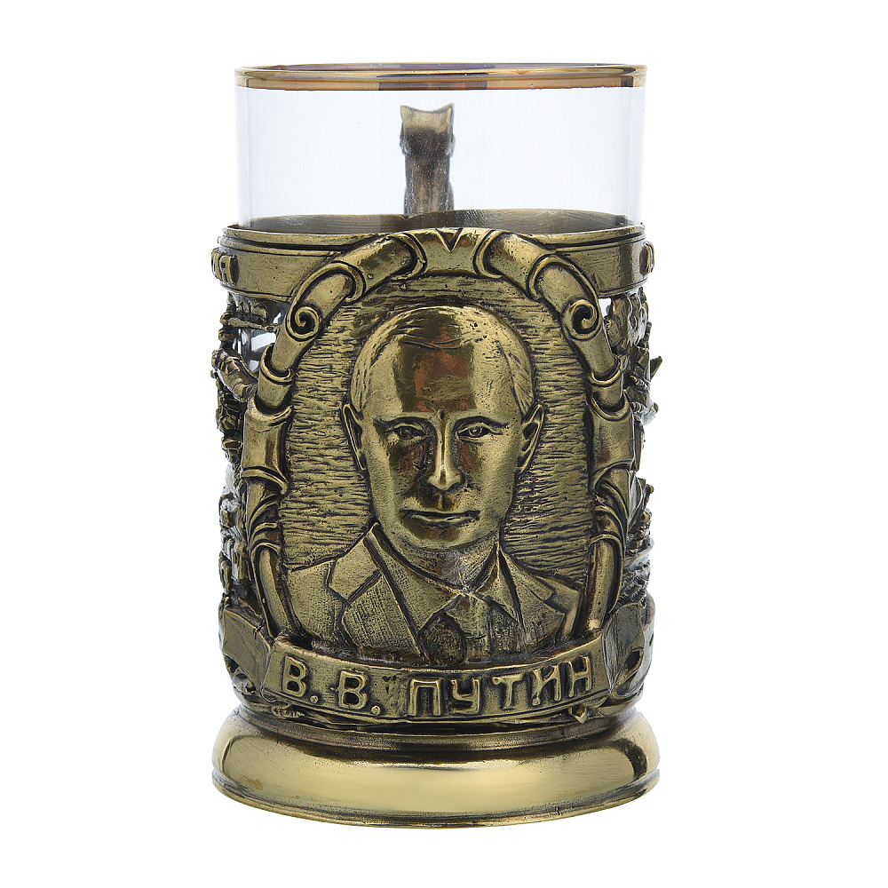 Подстаканник латунный «Великой стране - великое будущее» - интернет магазин Русь Велика я 