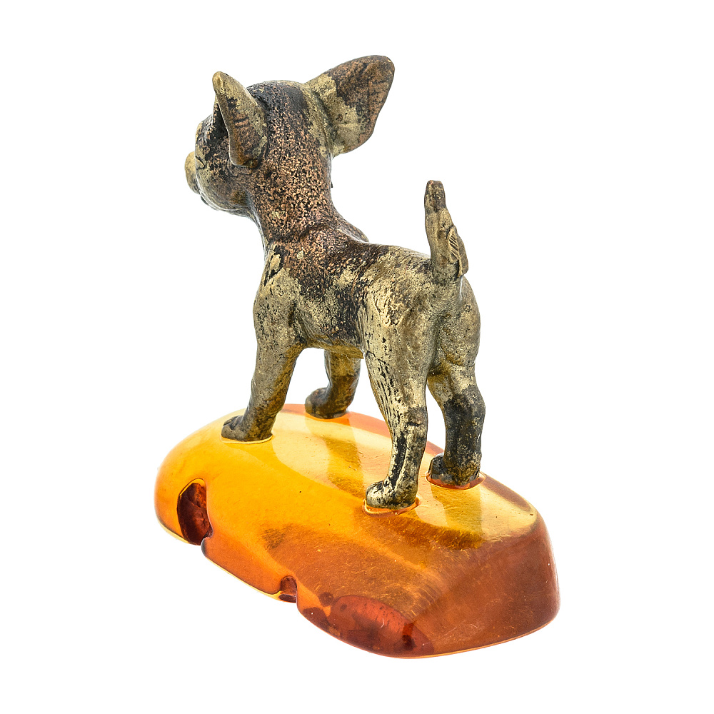 Статуэтка с янтарем «Собака чихуахуа» - интернет магазин Русь Велика я фото 2