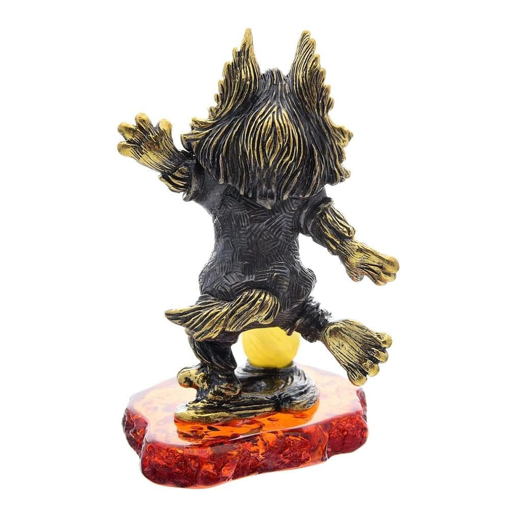 Статуэтка с янтарем «Футболист» - интернет магазин Русь Велика я фото 1