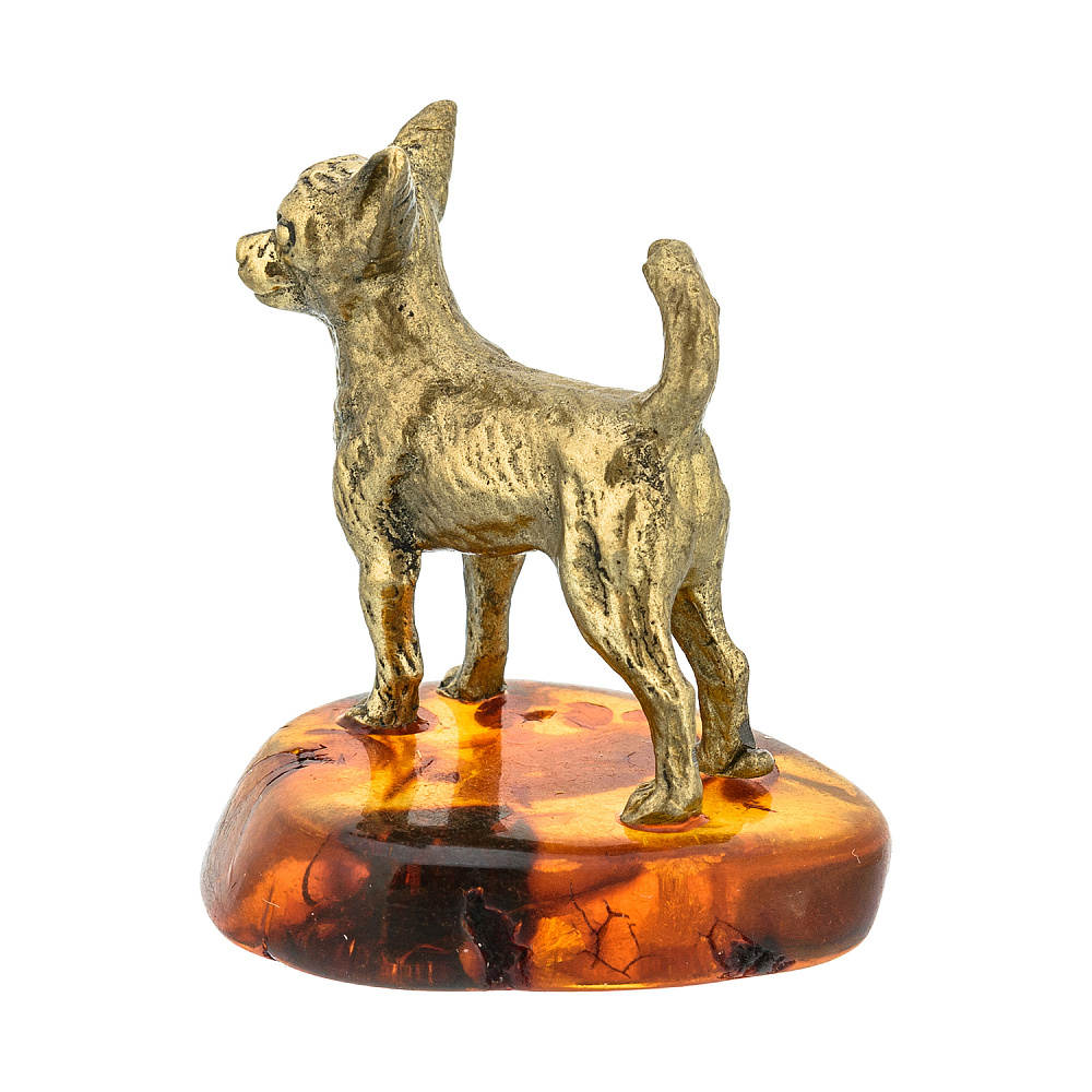 Статуэтка с янтарем «Собака чихуахуа» - интернет магазин Русь Велика я фото 4