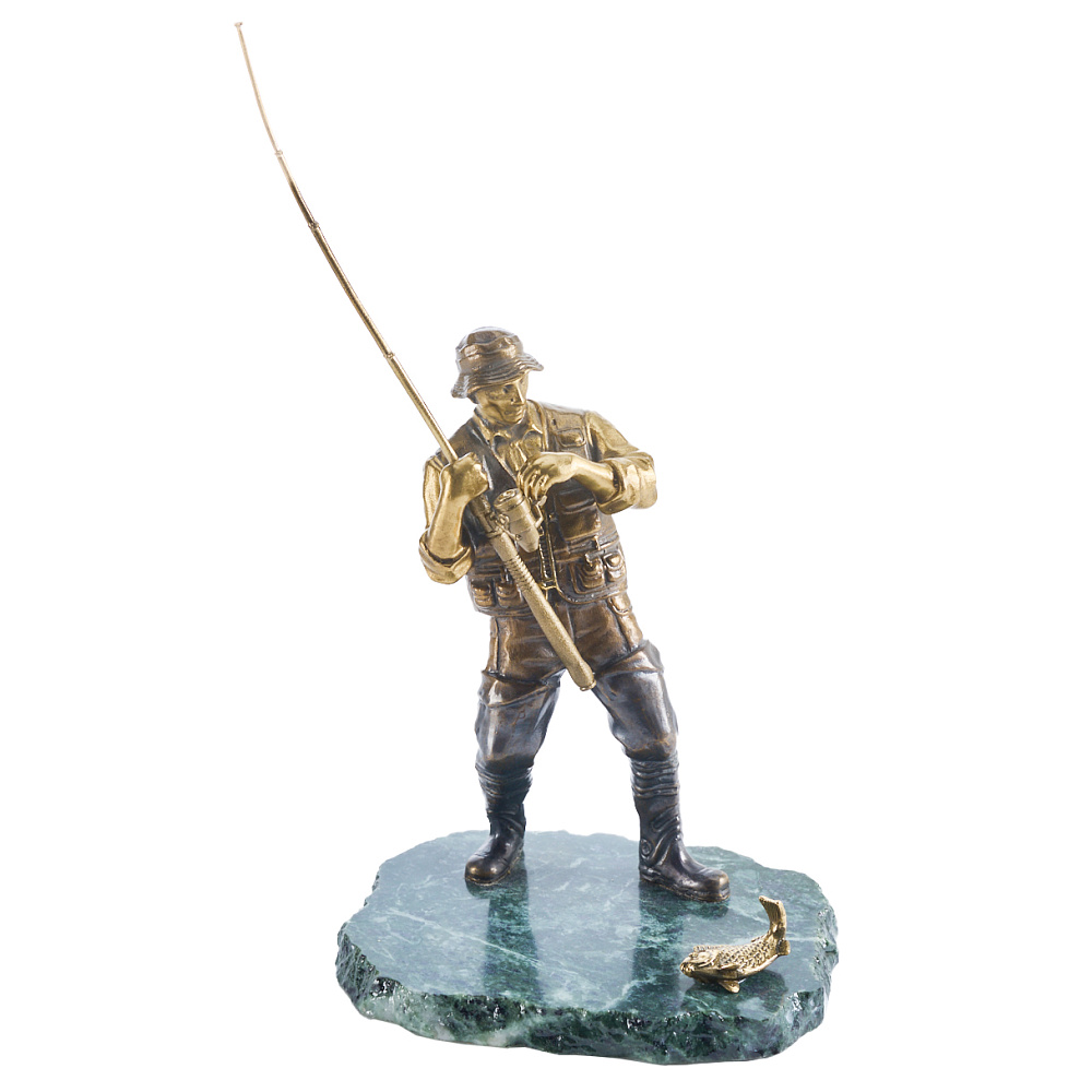 Бронзовая статуэтка «Рыбак» - интернет магазин Русь Велика я 