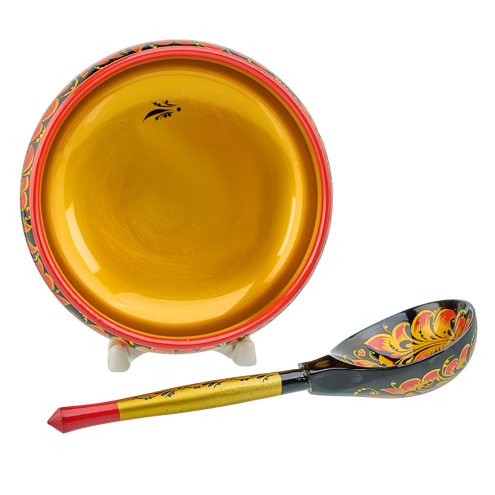 Набор для салата на 6 персон. Хохлома - интернет магазин Русь Велика я фото 3