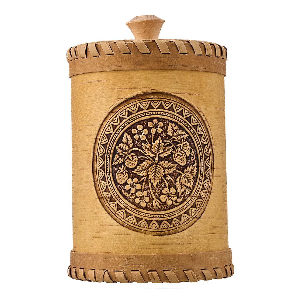 Туес для сыпучих продуктов из бересты - интернет магазин Русь Велика я 