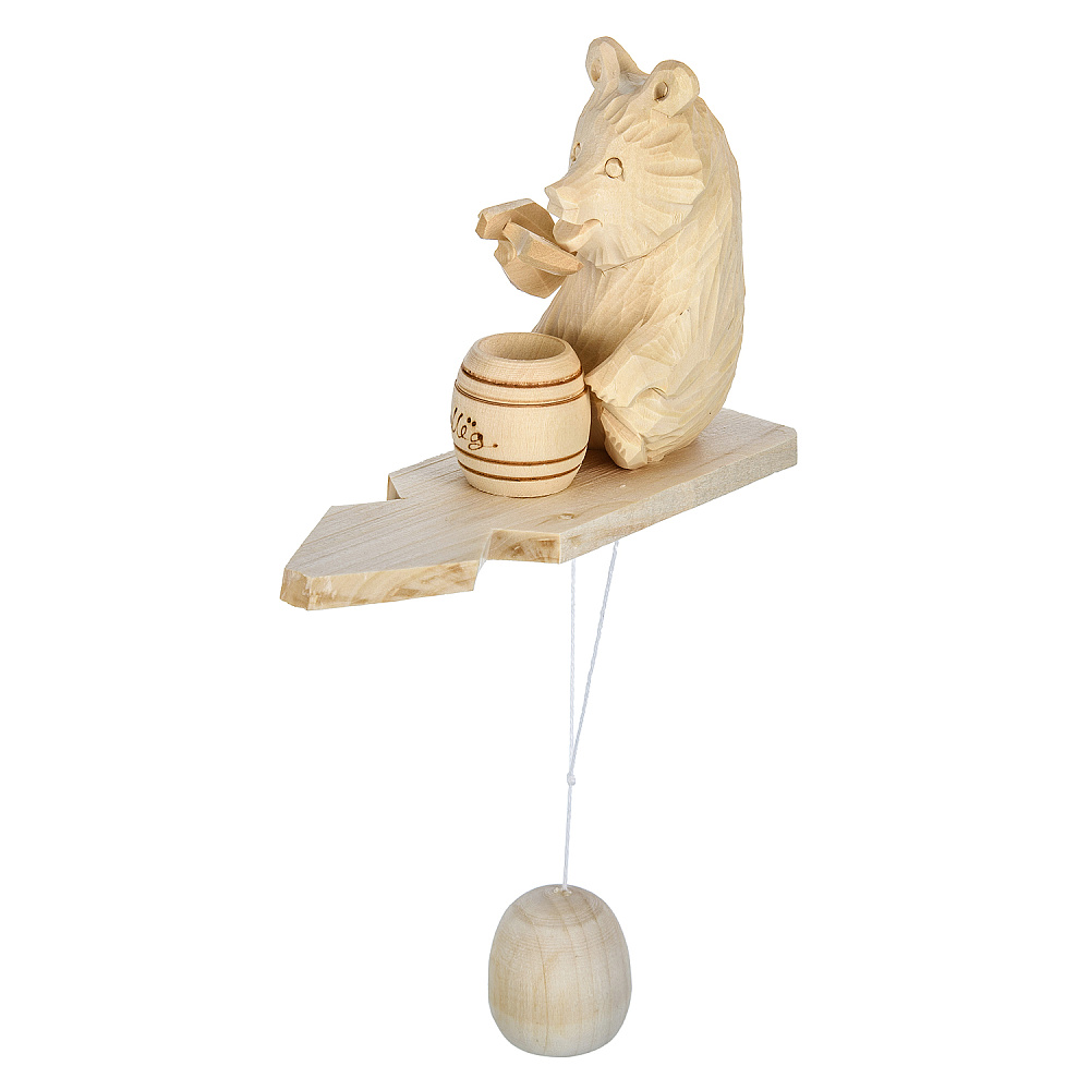 Богородская деревянная игрушка «Медведь с медом» - интернет магазин Русь Велика я фото 2