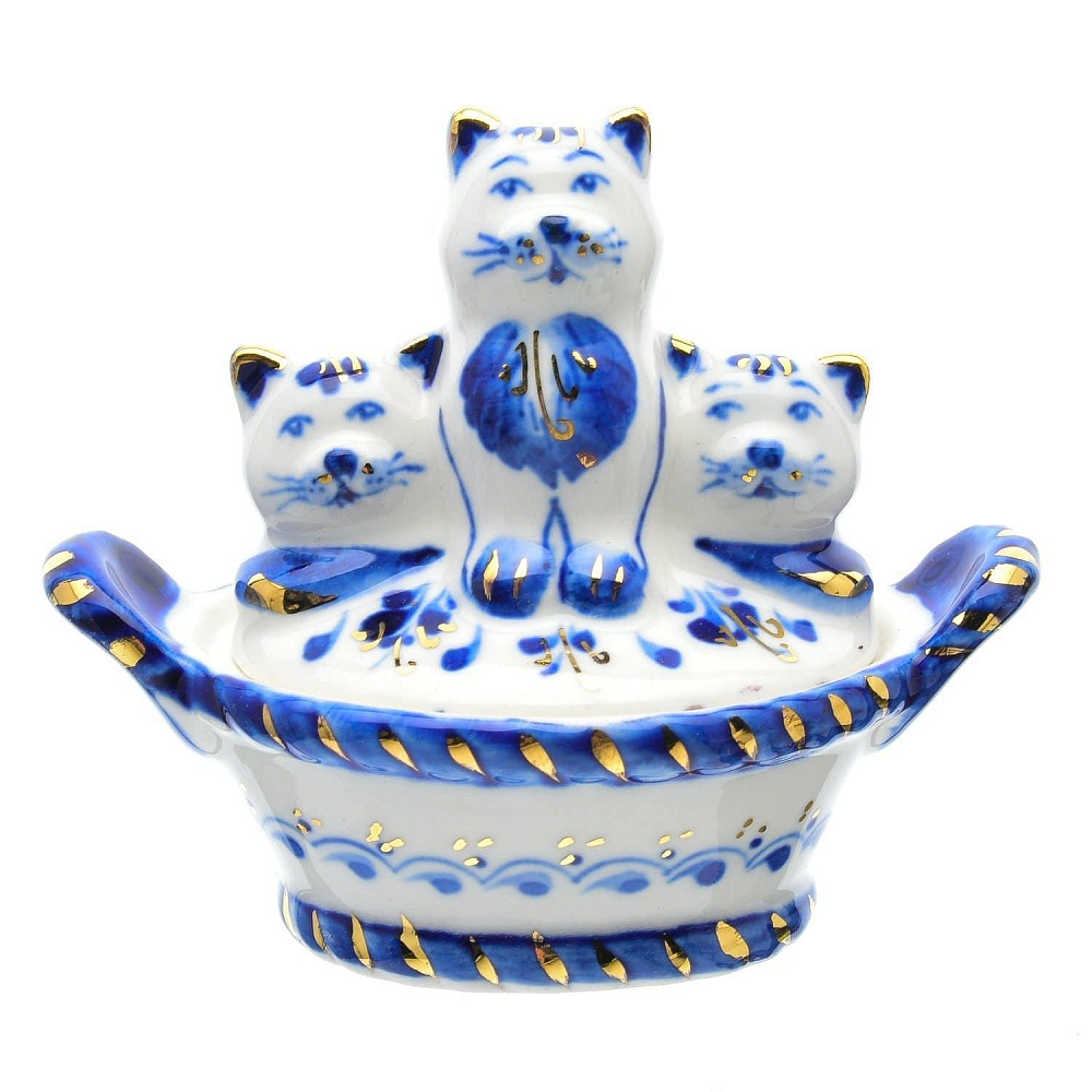 Набор для специй «Кошкин дом» Гжель - интернет магазин Русь Велика я фото 5