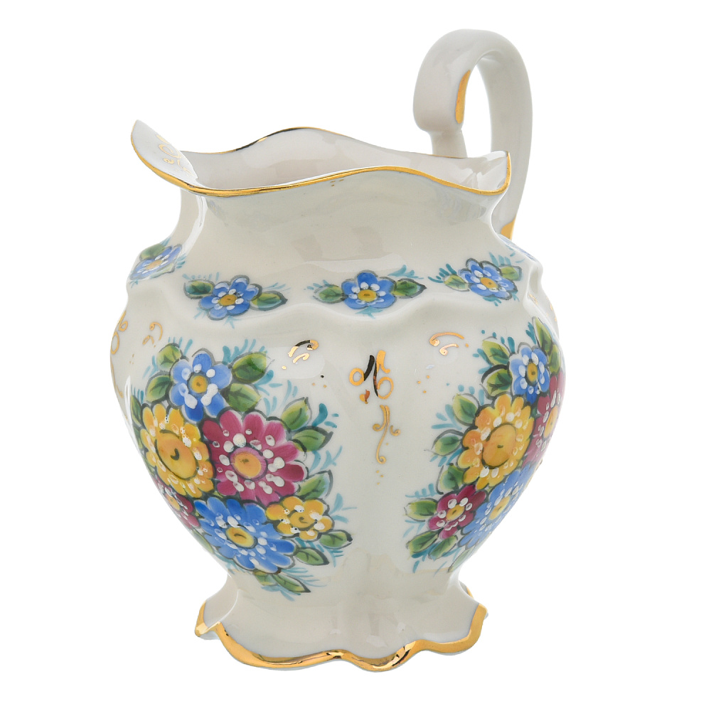 Сливочник «Семейный». Гжель в цвете - интернет магазин Русь Велика я фото 1