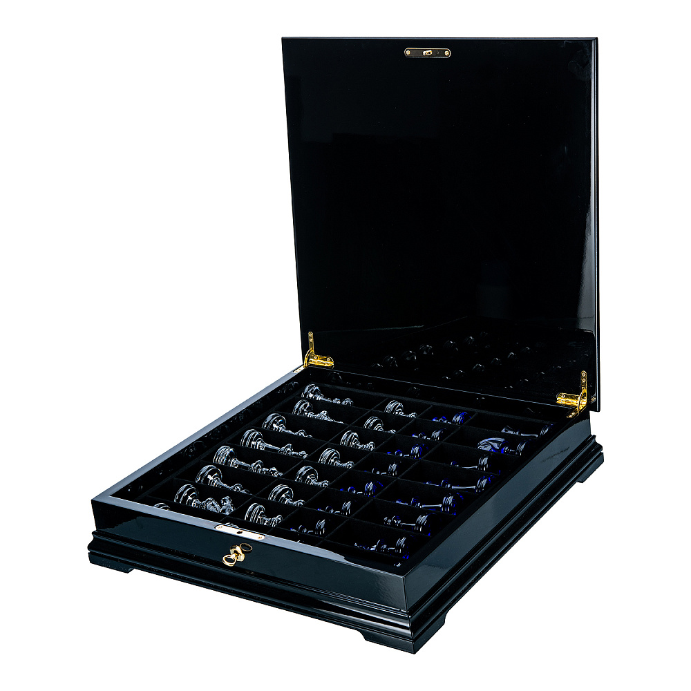 Шахматы с перламутром и стеклянными фигурами 45х45 см - интернет магазин Русь Велика я фото 10