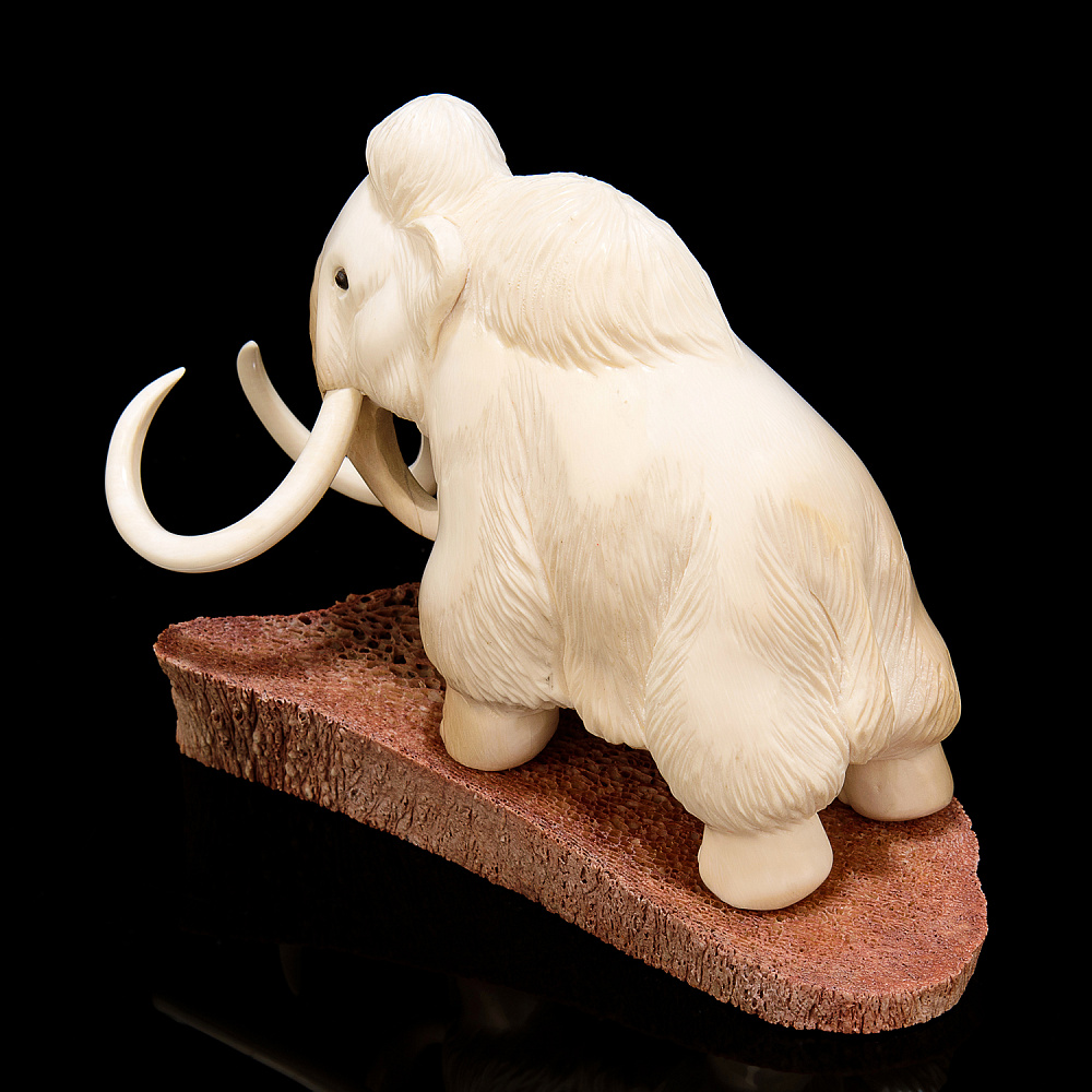 Скульптура из кости кита и бивня мамонта «Мамонт» - интернет магазин Русь Велика я фото 3