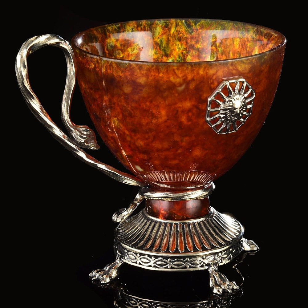 Чайная пара янтарная «Цезарь» - интернет магазин Русь Велика я фото 4