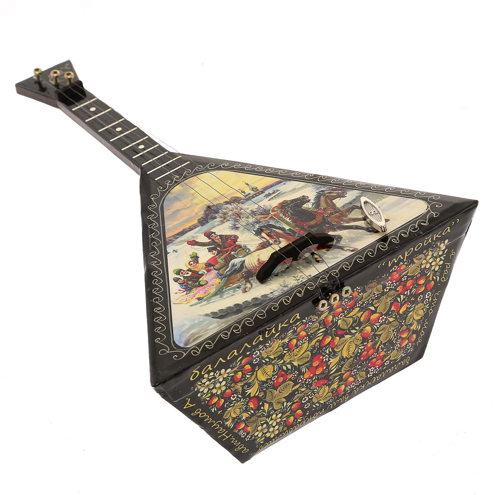 Балалайка сувенирная с росписью «Зимняя тройка» - интернет магазин Русь Велика я фото 5