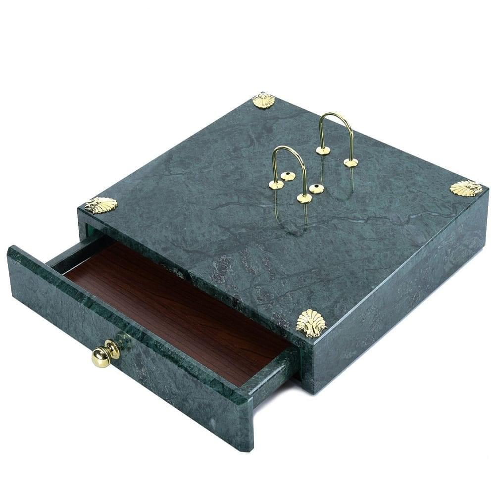 Письменный набор для руководителя «Престиж» из мрамора и бронзы - интернет магазин Русь Велика я фото 4