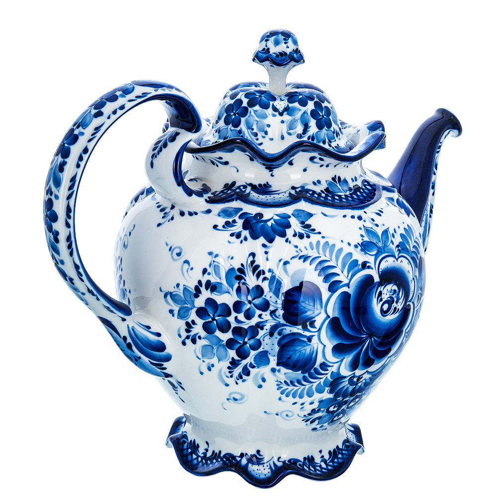 Чайник «Семейный». Гжель - интернет магазин Русь Велика я фото 2