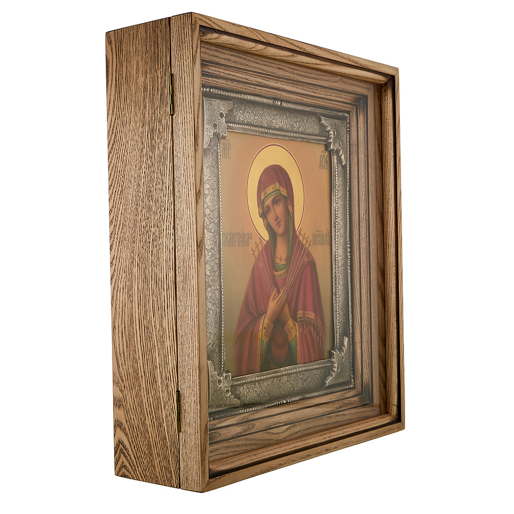 Икона в киоте «Божья Матерь Семистрельная» 37х41 см - интернет магазин Русь Велика я фото 2