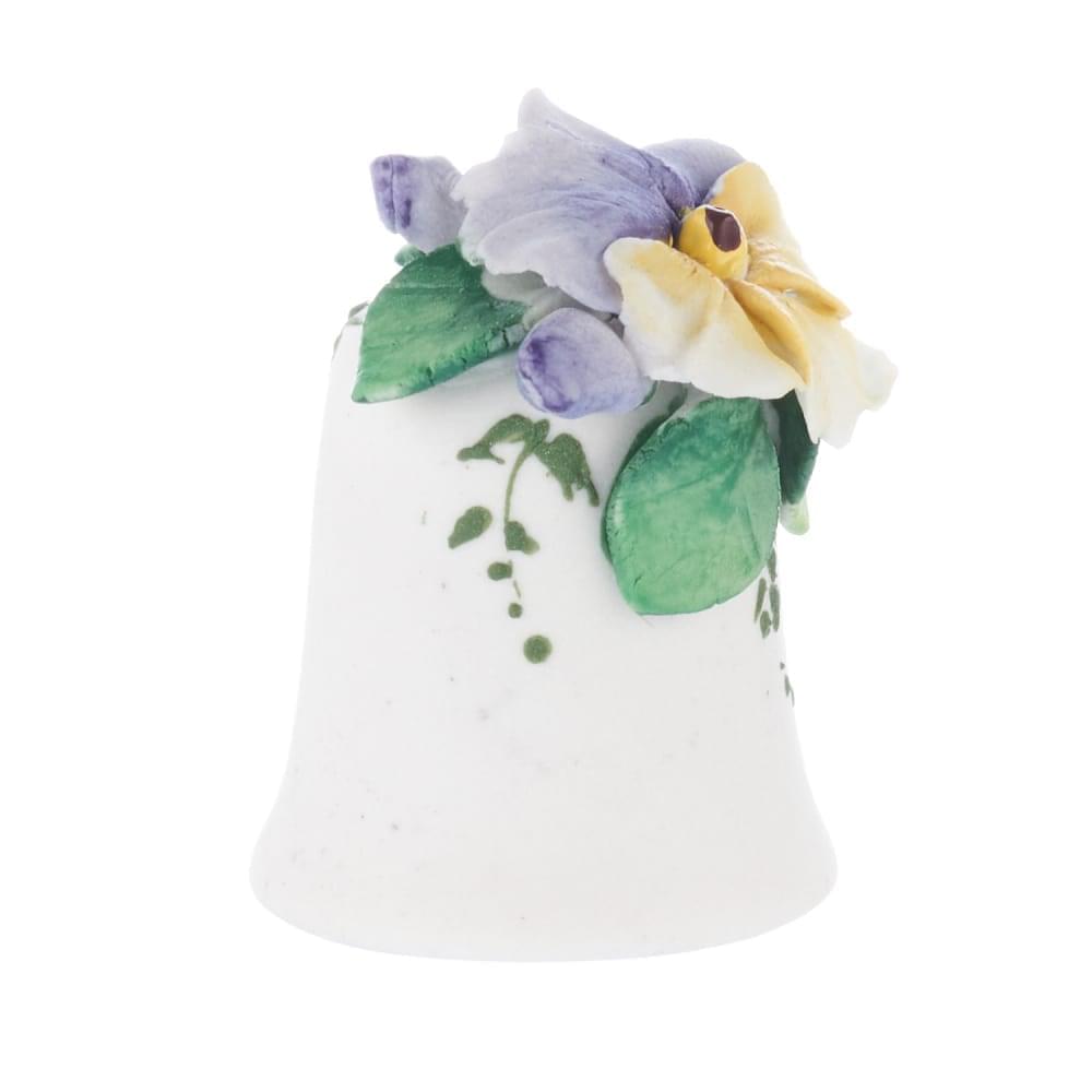 Наперсток фарфоровый «Цветы» с ручной лепкой - интернет магазин Русь Велика я фото 1