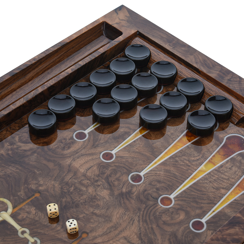 Нарды янтарные «Конь» 60х30 см - интернет магазин Русь Велика я фото 4