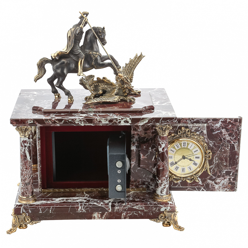 Сейф с часами «Георгий Победоносец» - интернет магазин Русь Велика я фото 2