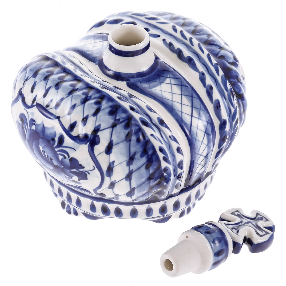 Штоф «Корона». Гжель - интернет магазин Русь Велика я фото 3