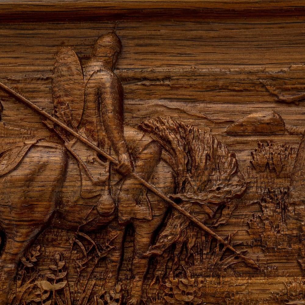 0051032/Домино D6 в резной дубовой шкатулке «Витязь на распутье» RTD-307.M - интернет магазин Русь Велика я фото 3