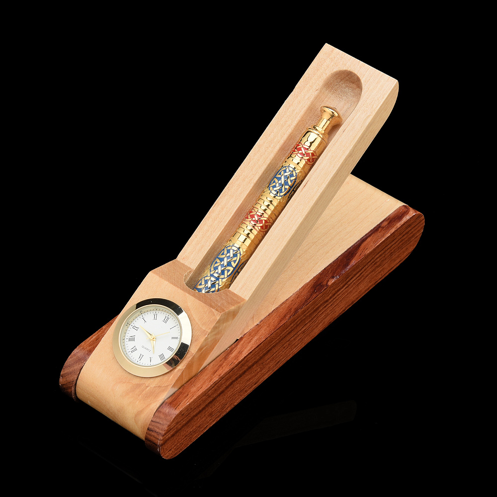 Письменный мини-набор с ручкой и часами. Златоуст - интернет магазин Русь Велика я 