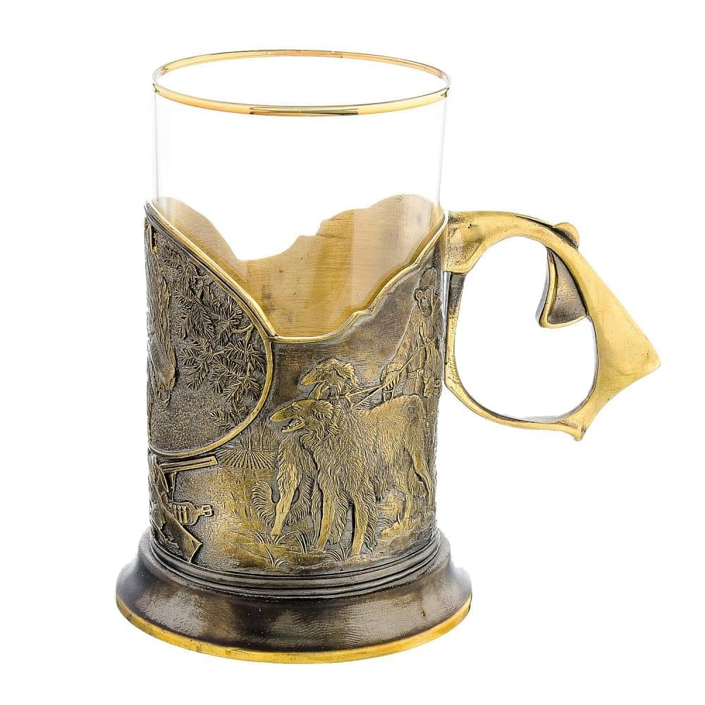 Подстаканник литой  «Охота на волка» - интернет магазин Русь Велика я фото 2