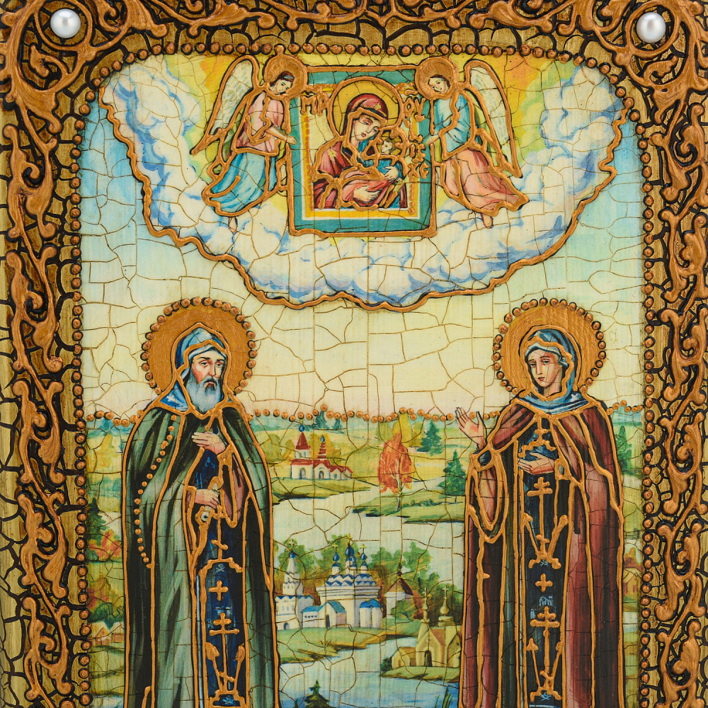 Икона «Петр и Феврония» 20х15 см - интернет магазин Русь Велика я фото 2