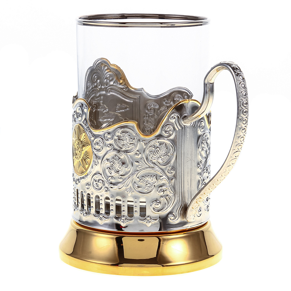 Подстаканник с серебрением и золочением «Катюша» - интернет магазин Русь Велика я фото 3