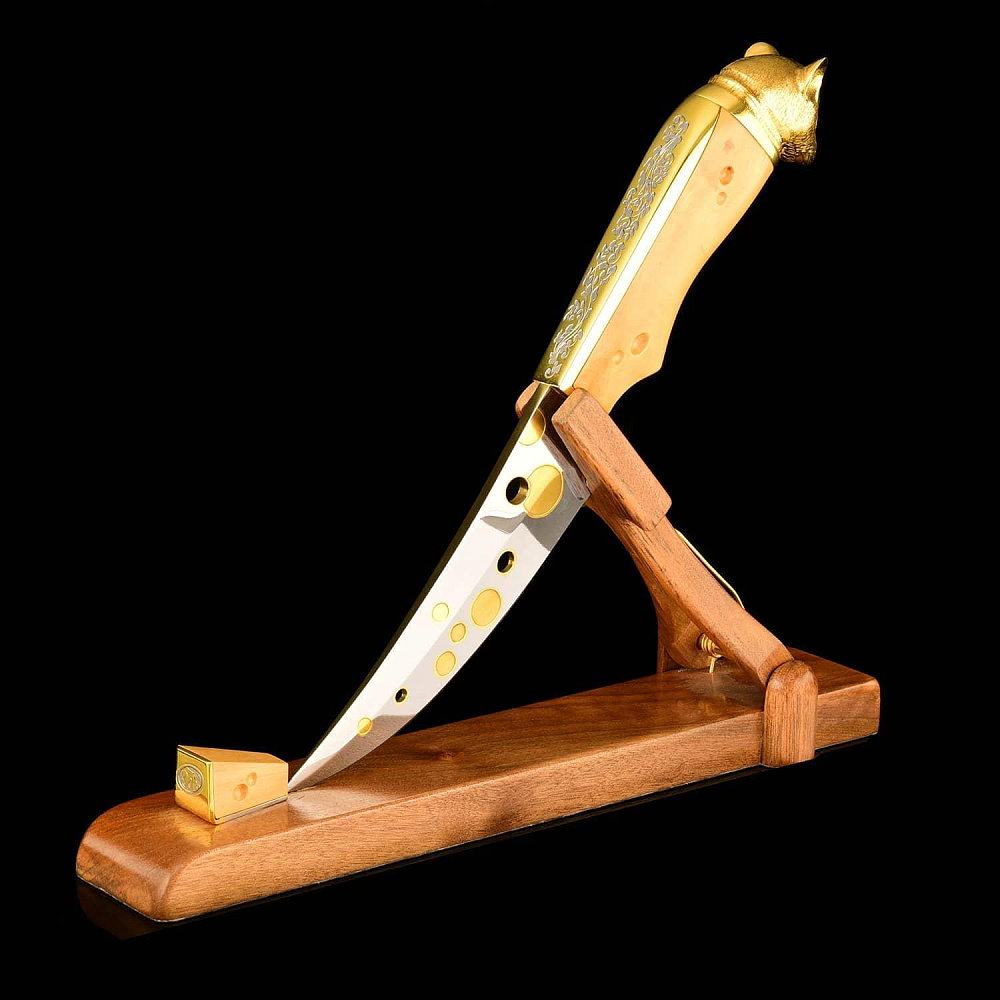 Нож сувенирный «Мышка» на подставке. Златоуст - интернет магазин Русь Велика я 